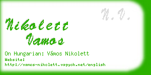 nikolett vamos business card