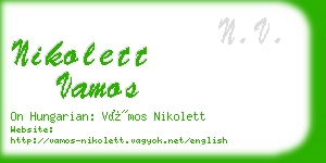 nikolett vamos business card